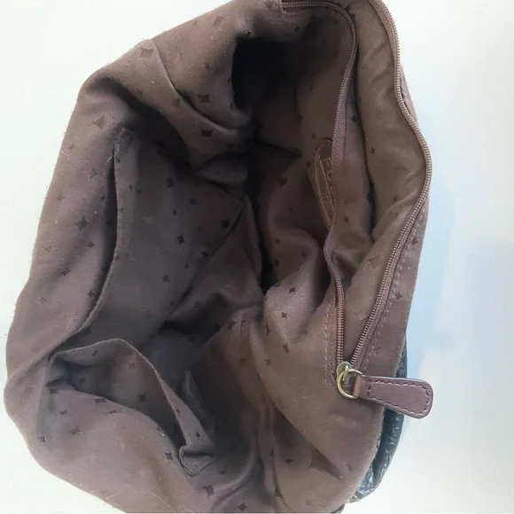 Fossil Black Leather Bag with Gold Logo - Picture 8 of 10